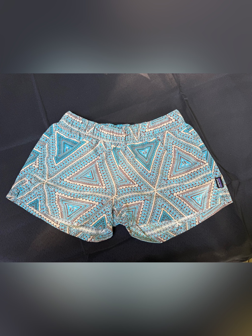 Patagonia Barely Baggies Shorts Women’s XS Turquoise Geometric 2.5” SP15